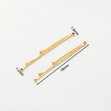 4Pcs 58mm Gold Plated Brass Tassel Charms DIY Earrings Jewelry Making