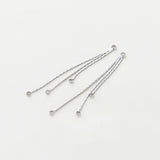 4Pcs 58mm Gold Plated Brass Tassel Charms DIY Earrings Jewelry Making