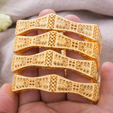 4Pcs/Lot Bangles 24K Ethiopian Arabia Wedding Bangls Bracelet
