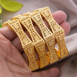 4Pcs/Lot Bangles 24K Ethiopian Arabia Wedding Bangls Bracelet