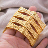 4Pcs/Lot Bangles 24K Ethiopian Arabia Wedding Bangls Bracelet