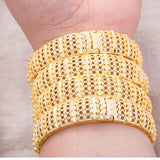 4Pcs/Lot Bangles 24K Ethiopian Arabia Women Dubai Indian African Wedding