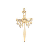 4Pcs Brass Sword Charms w Star Knight's Sword Pendant For DIY Jewelry Making