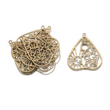 4Pcs Brass Celestial Heart Charms for DIY Earrings Necklace
