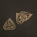 4Pcs Brass Celestial Heart Charms for DIY Earrings Necklace