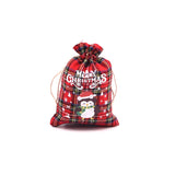 4Pcs Christmas Cotton Bags Small Candy Gift Bag Xmas Drawstring Pouch