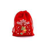 4Pcs Christmas Velvet Bags Drawstring Pouch Xmas Candy Gift Bag