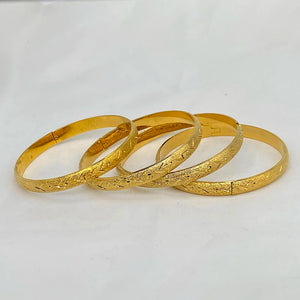 4Pcs/Lot Dubai Bangles for Women Men Ethiopian Bracelets African Jewelry