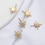 4Pcs Celestial Star Charms Pendants DIY Earrings Necklaces Jewelry Making