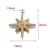 4Pcs Celestial Star Charms Pendants DIY Earrings Necklaces Jewelry Making