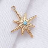 4Pcs Celestial Star Charms Pendants DIY Earrings Necklaces Jewelry Making