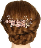 4Pcs Pearl Headpieces Flower Leaf Hair Combs Pins Bridal Hairpins