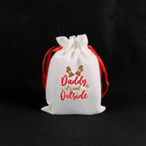4Pcs Jute Bags 10x14 13x18cm Christmas Drawstring Gift Bag Storage Pouches Candy