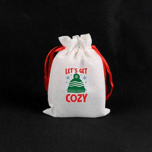 4Pcs Jute Bags 10x14 13x18cm Christmas Drawstring Gift Bag Storage Pouches Candy