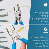 4Pcs Mandrels Jewelry Making Nylon Tip Pliers Oval Square Wire Wrapping Tools