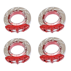 4Pcs Metal Brake Caliper Disc for 1/28 RC Touring Car K969 K989 Upgrade Parts