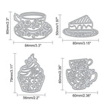 4Pcs Metal Teacup Cake Cutting Stencil Scrapbook Embossing Card Craft Decor