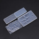 4Pcs Heart Resin Earring Pendant Mold Nail Art Silicone Mold