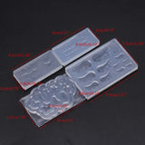 4Pcs Heart Resin Earring Pendant Mold Nail Art Silicone Mold