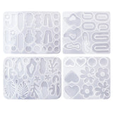 4Pcs Silicone Earring Molds for Epoxy Resin Crafts
