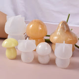 4Pcs Mushroom Candle Silicone Moulds DIY Mushroom Ornaments Keychain Charm