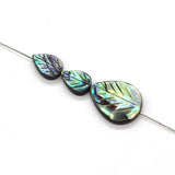 4Pcs Abalone Shell Drop Shape Leaf Beads 8-20mm Charm DIY Necklace Earrings