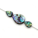 4Pcs Abalone Shell Drop Shape Leaf Beads 8-20mm Charm DIY Necklace Earrings