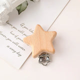 4Pcs Natural Animal Pattern Baby Pacifier Clip