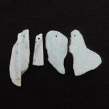 4Pcs Larimar Pendant Beads Natural Stone Semiprecious Jewelry