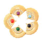 4Pcs Natural Stone Bohemia Charm Tassel Rhinestone Pendants
