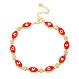 4Pcs Evil Eye Bangle Bracelet Drip Oil Statement Wedding Jewelry