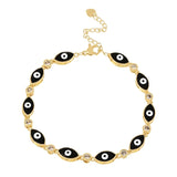4Pcs Evil Eye Bangle Bracelet Drip Oil Statement Wedding Jewelry