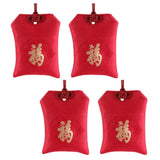 4Pcs Chinese Good Lucky Fu Bag Scented Sachet Gift Storage Bags
