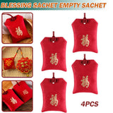 4Pcs Chinese Good Lucky Fu Bag Scented Sachet Gift Storage Bags