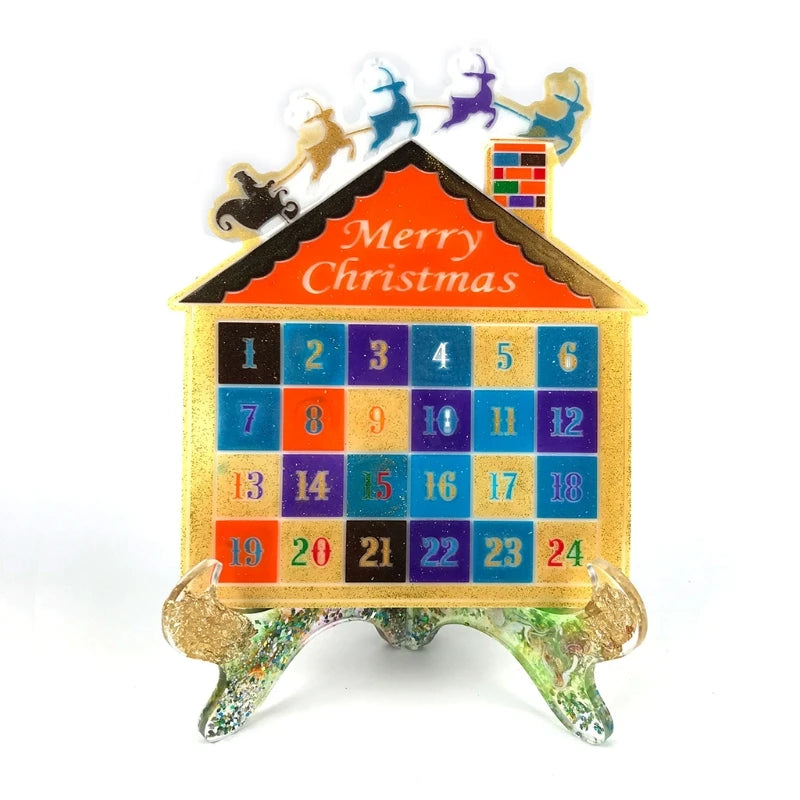 4Pcs DIY Calendar Moulds Small Large Art Crafts Ornaments