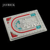 4Pcs Plastic Gray Flock Beads Tray Boards Kit DIY Beading Bracelet Jewelry Tools