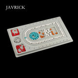 4Pcs Plastic Gray Flock Beads Tray Boards Kit DIY Beading Bracelet Jewelry Tools