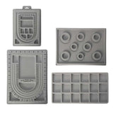 4Pcs Plastic Gray Flock Beads Tray Boards Kit DIY Beading Bracelet Jewelry Tools