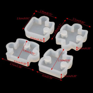 4Pcs Silicone Mould DIY Jewelry Pendant Making Tool