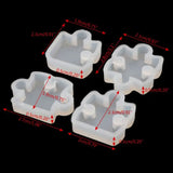 4Pcs Silicone Mould DIY Jewelry Pendant Making Tool