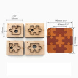 4Pcs Wooden Die Cutting Leather Mold Puzzle Jigsaw Cutting Mold