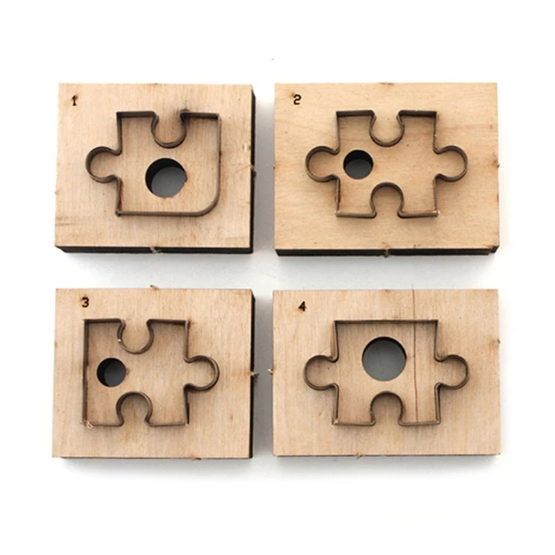 4Pcs Wooden Die Cutting Leather Mold Puzzle Jigsaw Cutting Mold