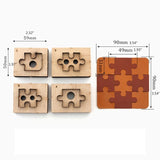 4Pcs Puzzle Wooden Die Cutting Leather Mold Leather Crafts