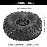4Pcs RC Car Tires Wheel for MN D90 D91 D96 D99 MN90 MN99S 1/12 RC Car
