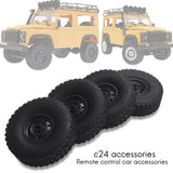 4Pcs RC Car Tires Tyre Wheel for MN D90 D91 D99 MN99S C14 C24 C34 C44 RC Car