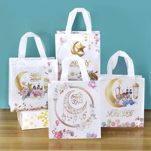 4Pcs Ramadan Kareem Gift Bags Eid Mubarak Candy Present Packaging Supplies