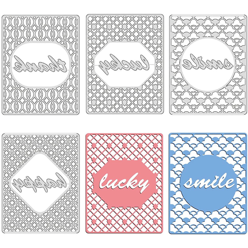 4Pcs Rectangle Frame Metal Cutting Dies for DIY Scrapbook Cards Making