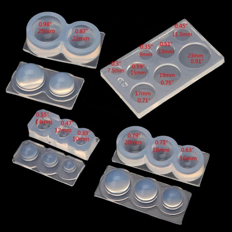 4Pcs Resin 3D Hollow Round Ball Pendant Resin Molds Hollow Quicksand Sphere Mold
