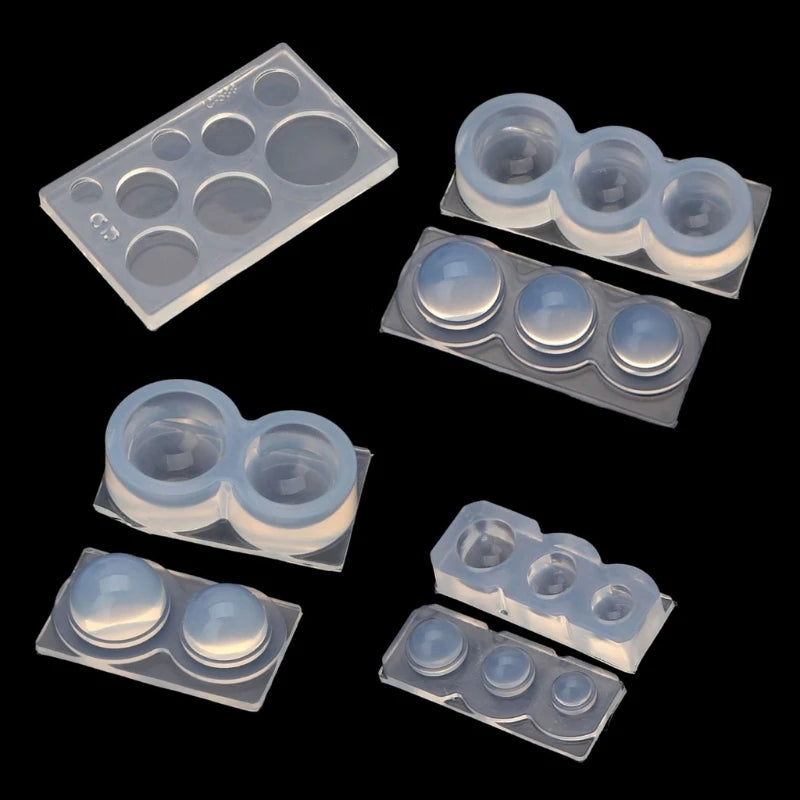 4Pcs Resin Geometric Ball Pendant Molds Quicksand Sphere Mold Jewelry Making