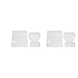 4Pcs Resin Mold For Photo Frame, Rectangle & Heart Shape Silicone Epoxy Molds